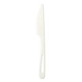 World Centric TPLA Compostable Cutlery, Knife, 6.7" White, 1000PK KNPS6